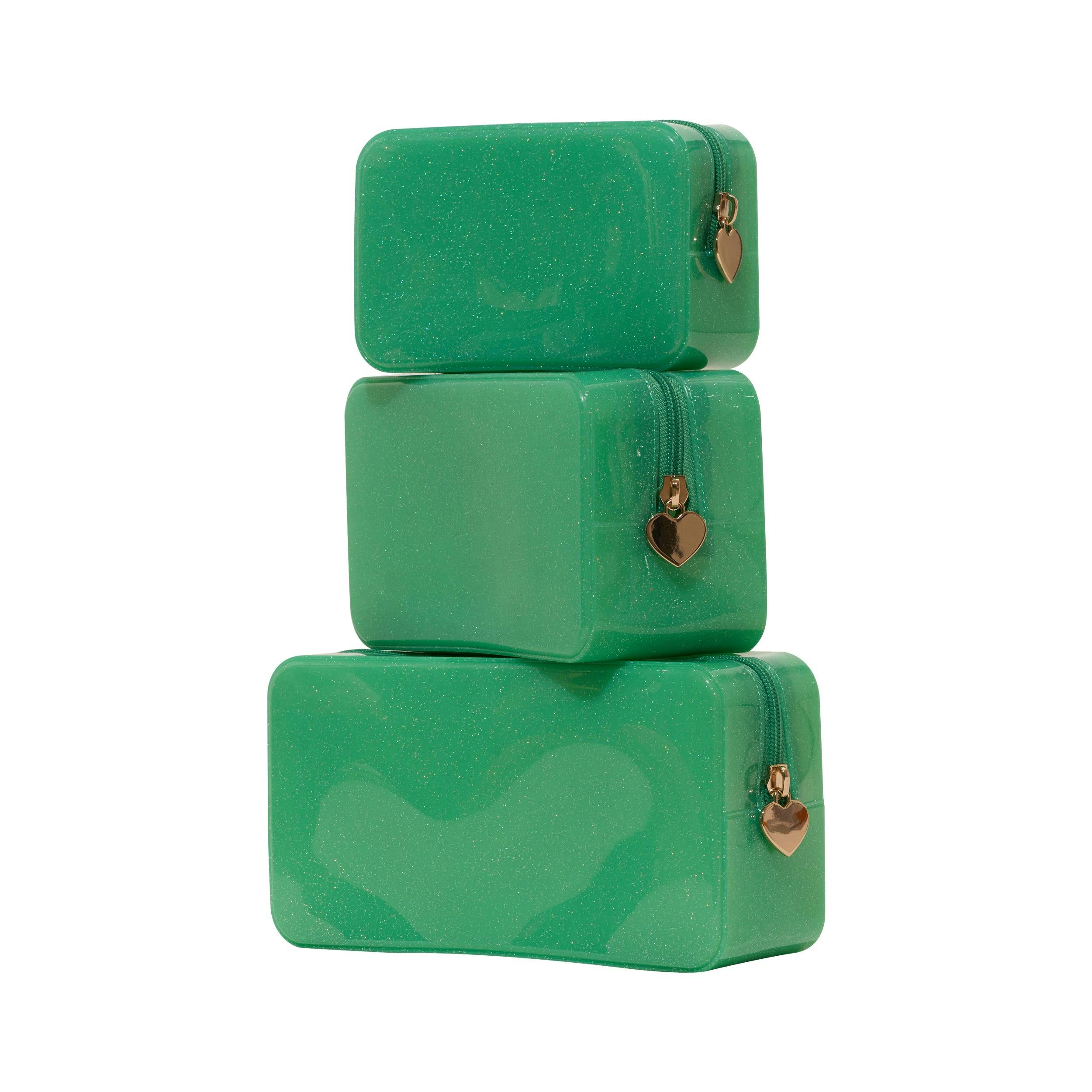 Malibu Jelly Glitter Pouch Collection - Green