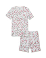 Kid's Pointelle Pajama Short Set in Pink Floral