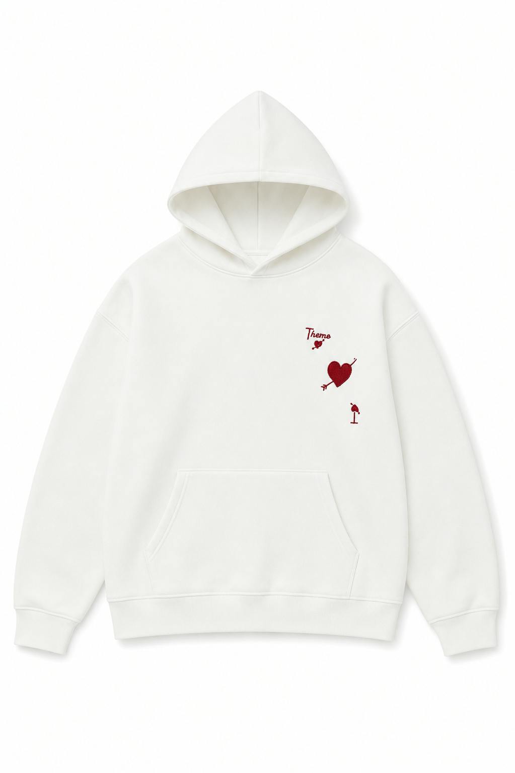 Lea White French Terry Oversized Hoodie - Ace