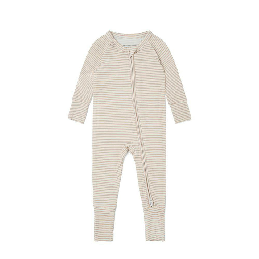 Oatmeal Stripe Bamboo Sleeper