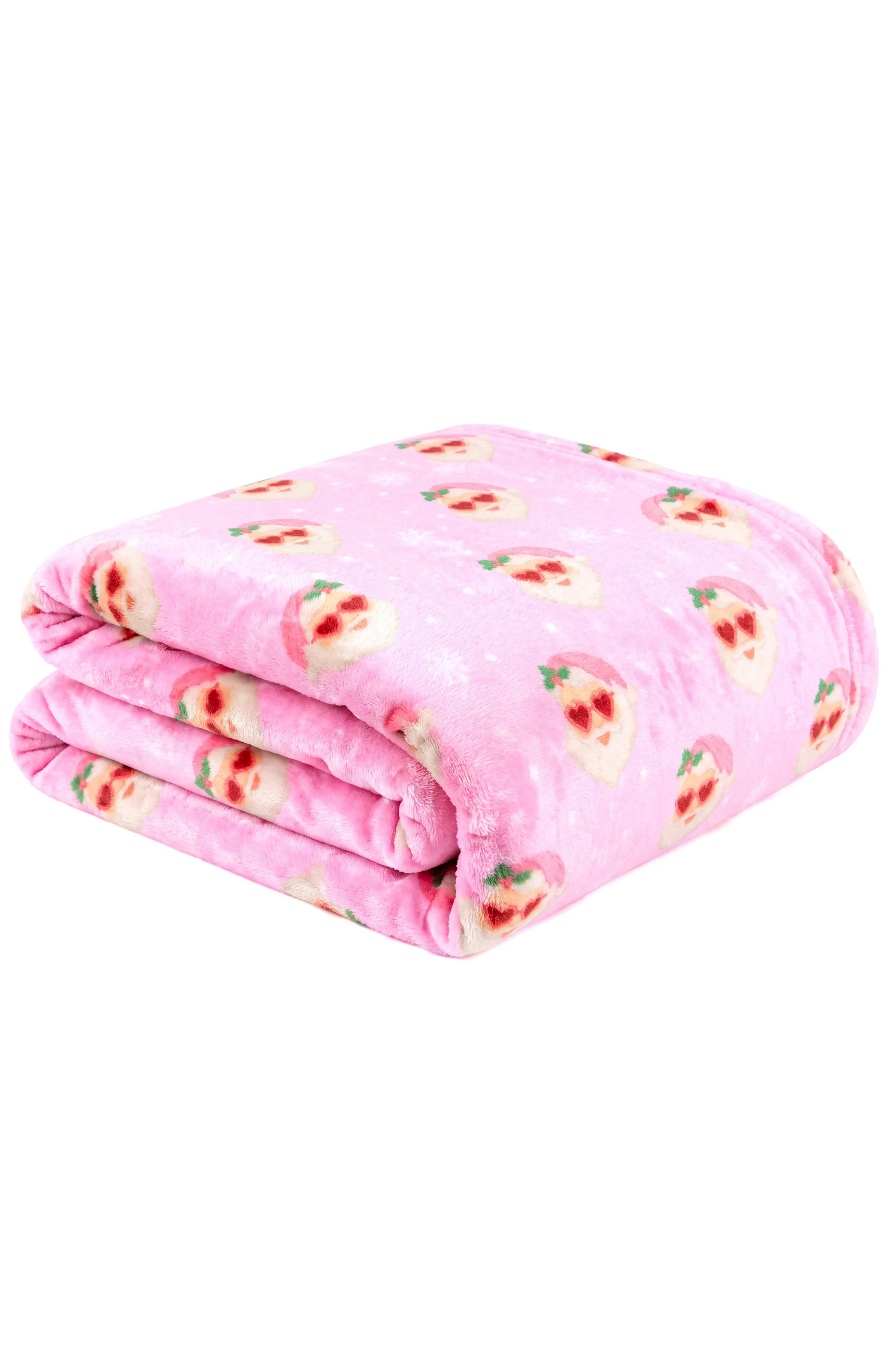 Cool Santa Girls Plush Throw Blanket