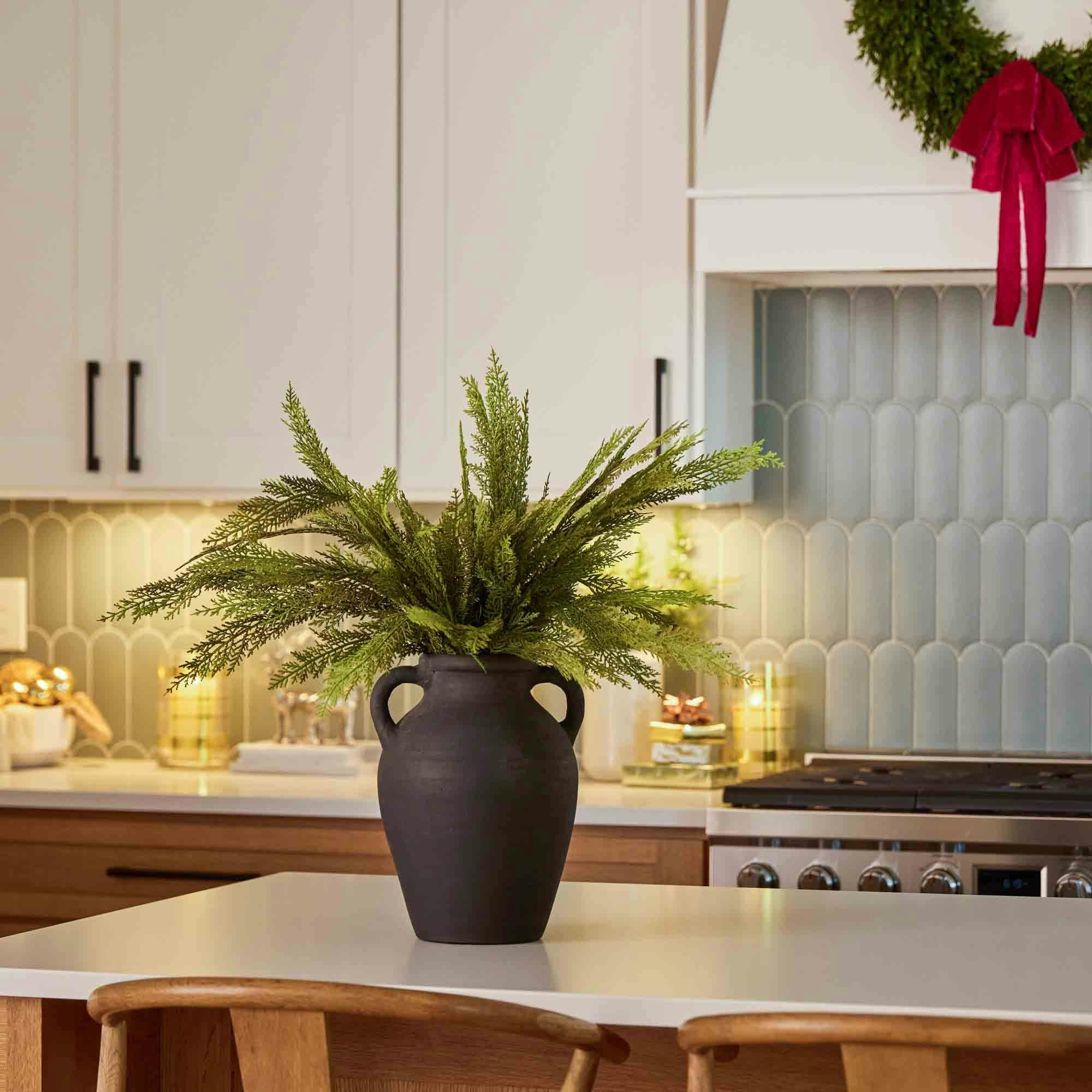 Real Touch Lebanon Cedar Faux Winter Greenery Stem Bundle of 3