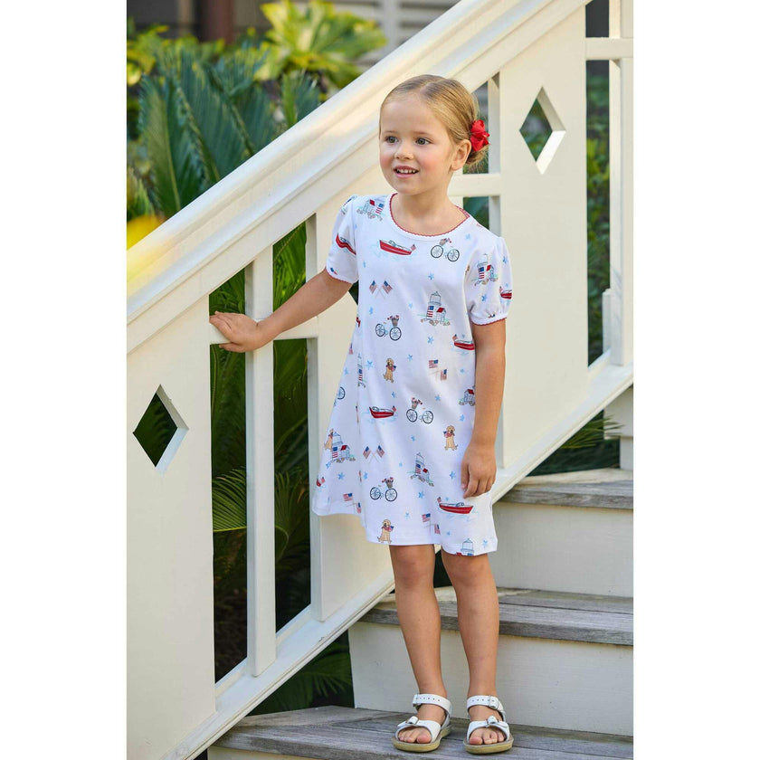 Printed T-Shirt Dress - Coastal Summer