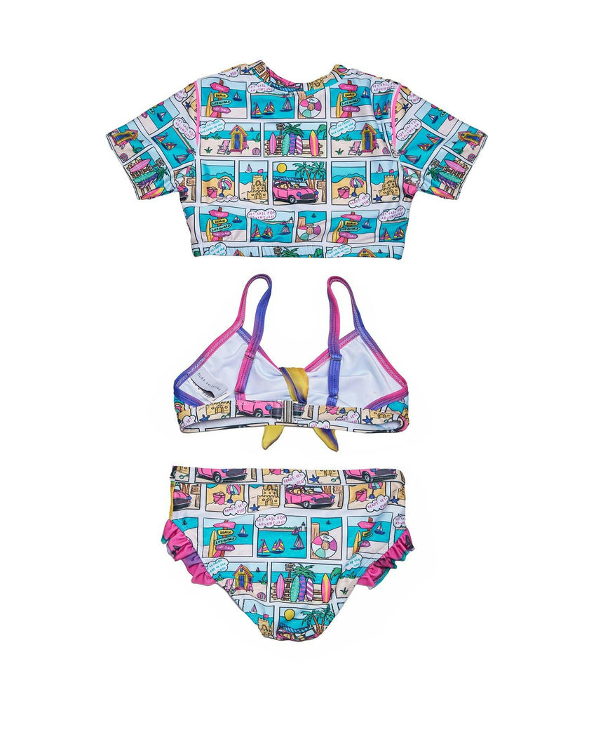 Girls 3 Piece Swim Set (Bondi Print)