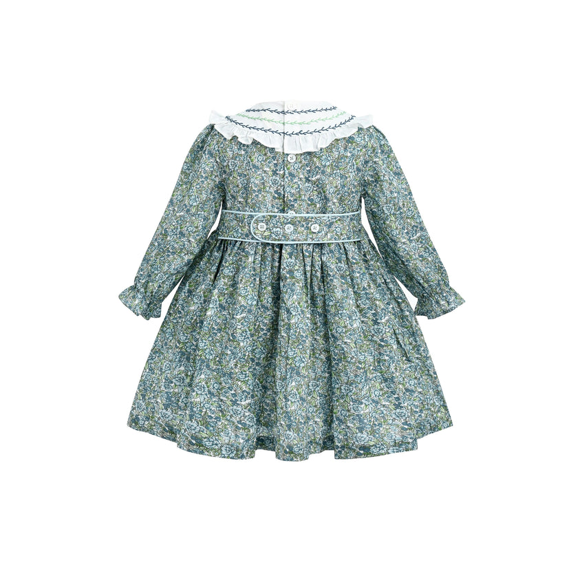 Green Laurel Smocked Dress