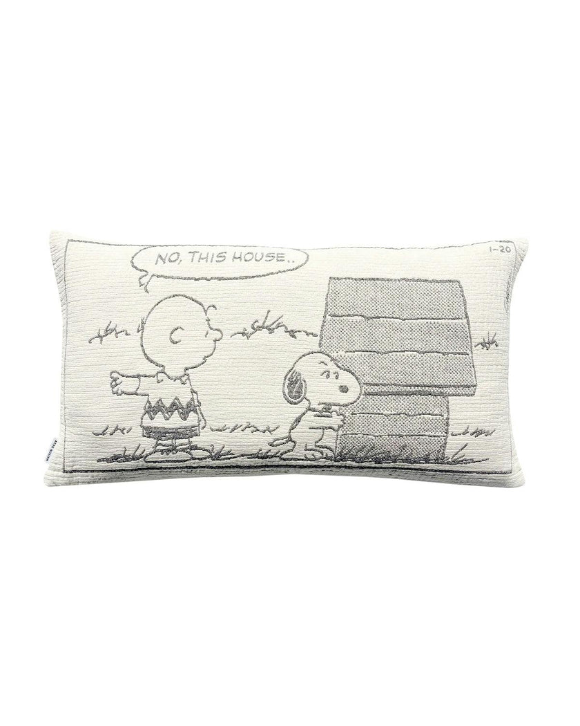 Cushion Cover PEANUTS GUARD THE HOUSE Cotton Black / White 20 x 35in