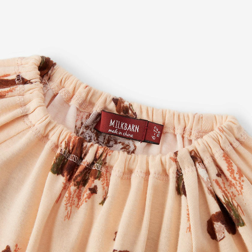 Floral Organic Cotton Dress & Legging Set
