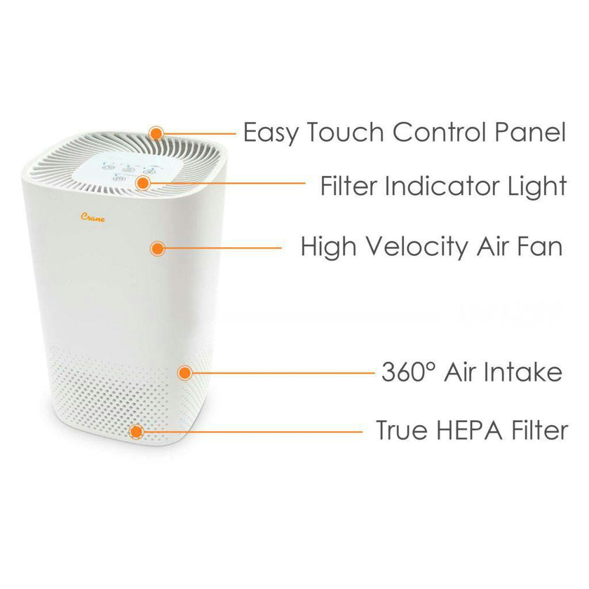 Air Purifier with True HEPA Filter - Up To 250 sq. ft.