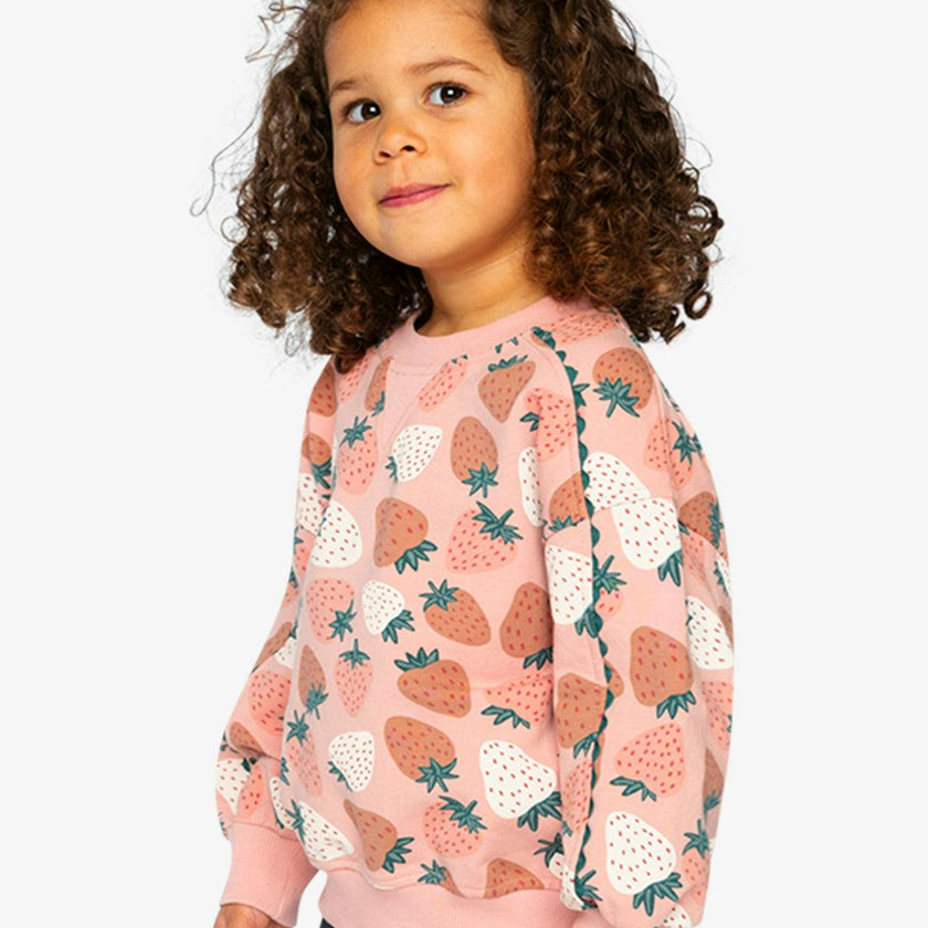 Sweatshirt Pink Strawberry Print