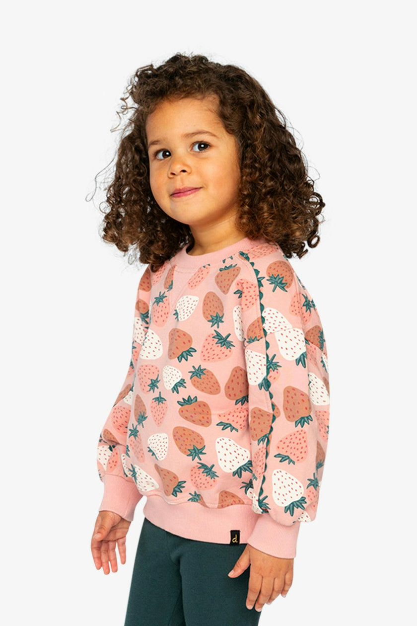 Sweatshirt Pink Strawberry Print