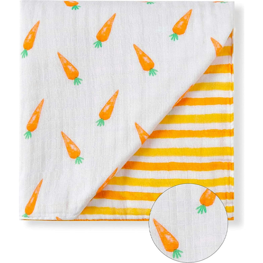 Organic Muslin Four-Layer Reversible Snug Blanket