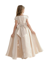 Champagne Bow Long Brea Dress