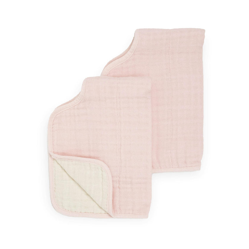 Cotton Muslin Burp Cloth 2 Pack - Light Pink