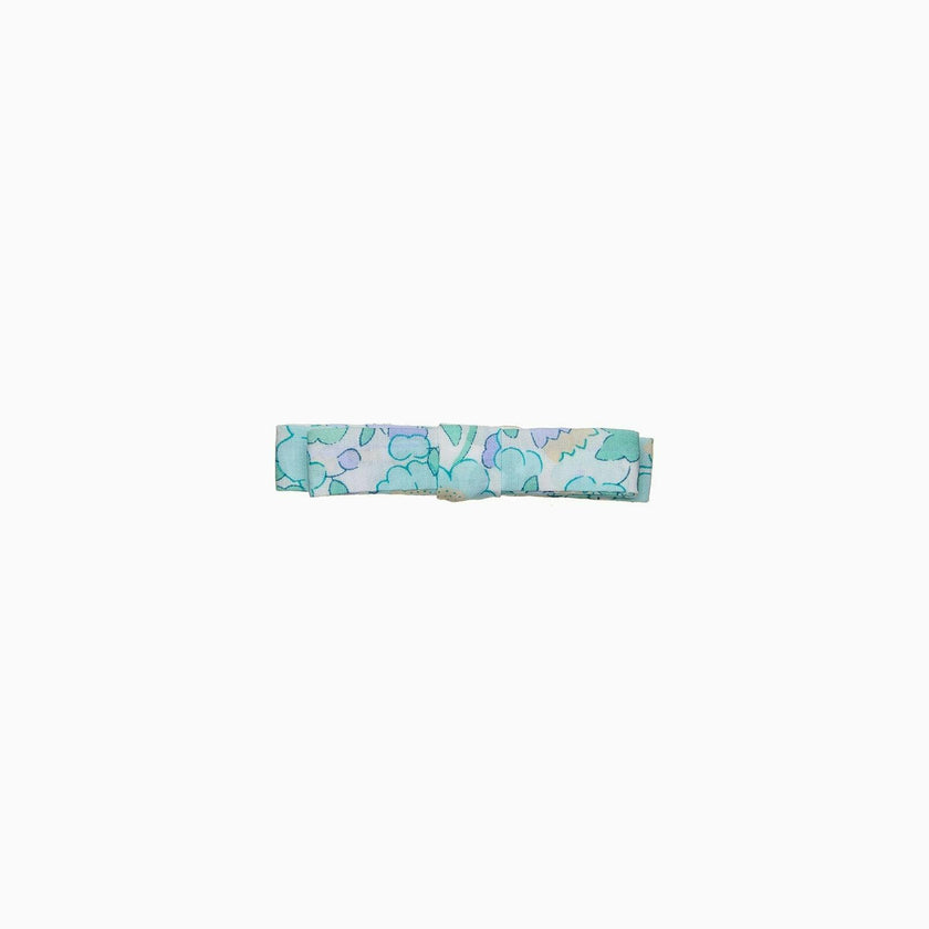 Small Bow Hair Clip in Peppermint Betsy