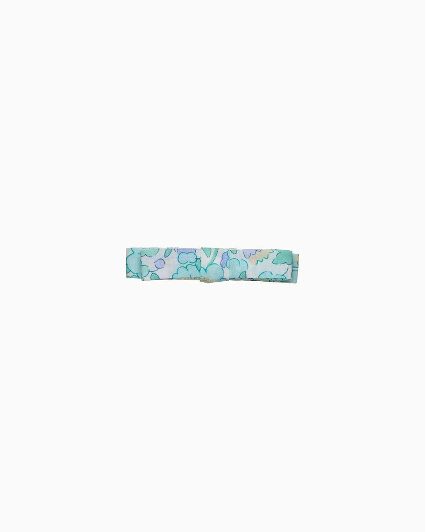 Small Bow Hair Clip in Peppermint Betsy