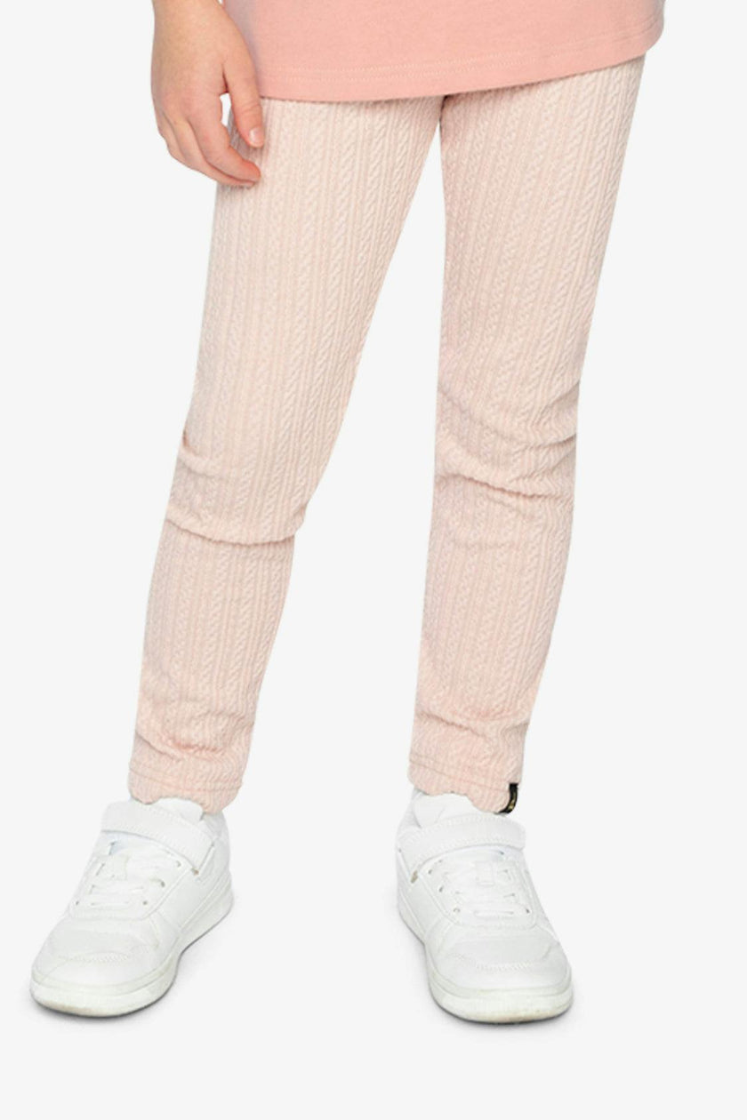 Jacquard Leggings Pale Dusty Pink