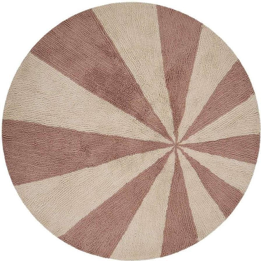 Beach Ball Washable Round Wool Rug