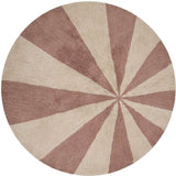 Beach Ball Washable Round Wool Rug