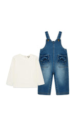 Bow Pocket Overall Set (12-24M)