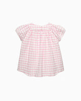 Gingham Puff Sleeve Top