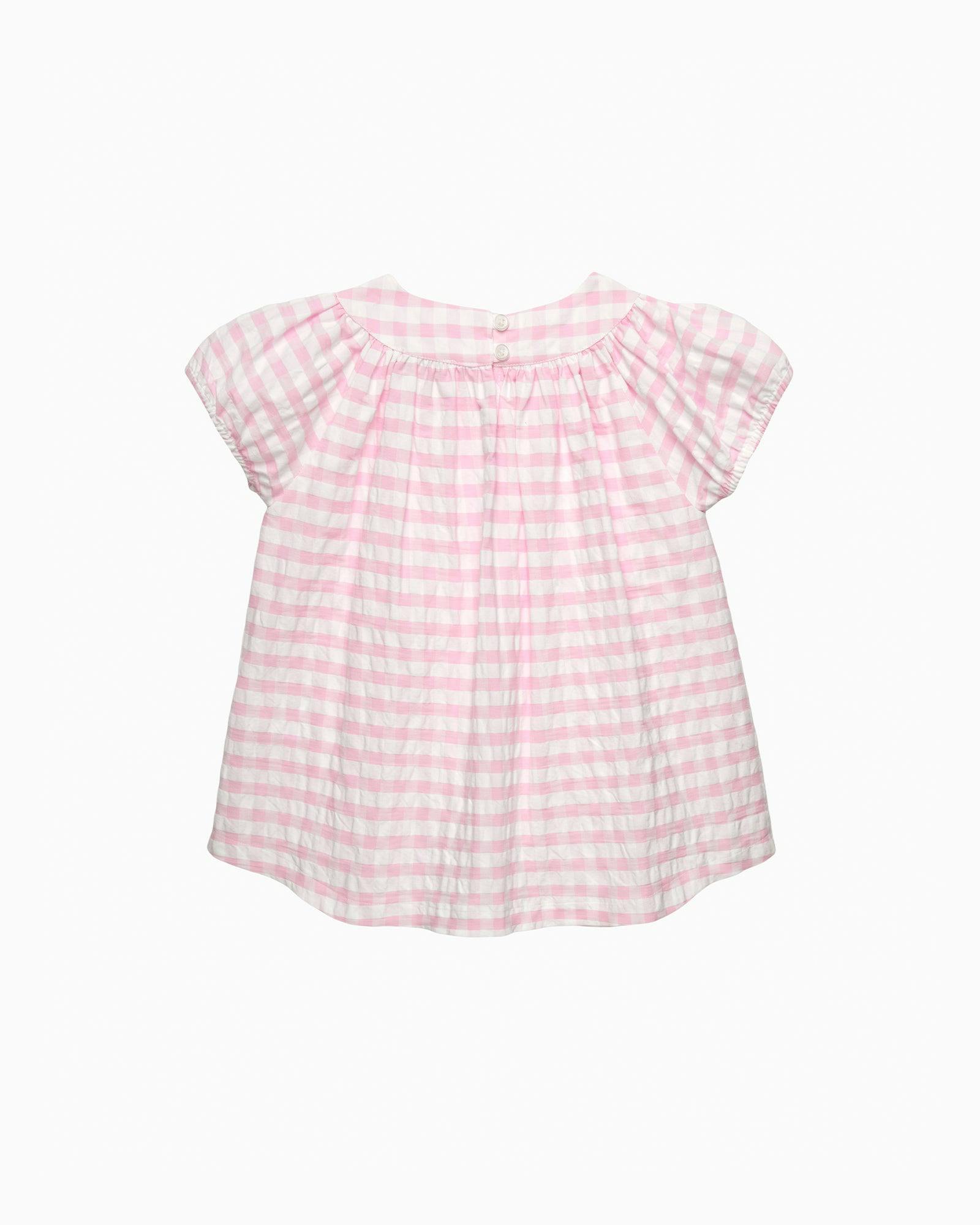 Gingham Puff Sleeve Top