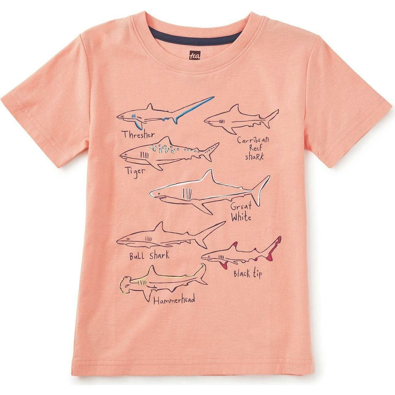 Shark Tales Graphic Tee, Orange