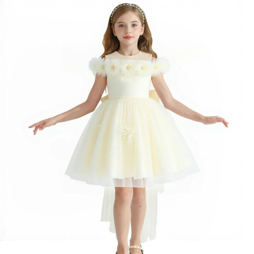 Ivory Floral Tulle Gown