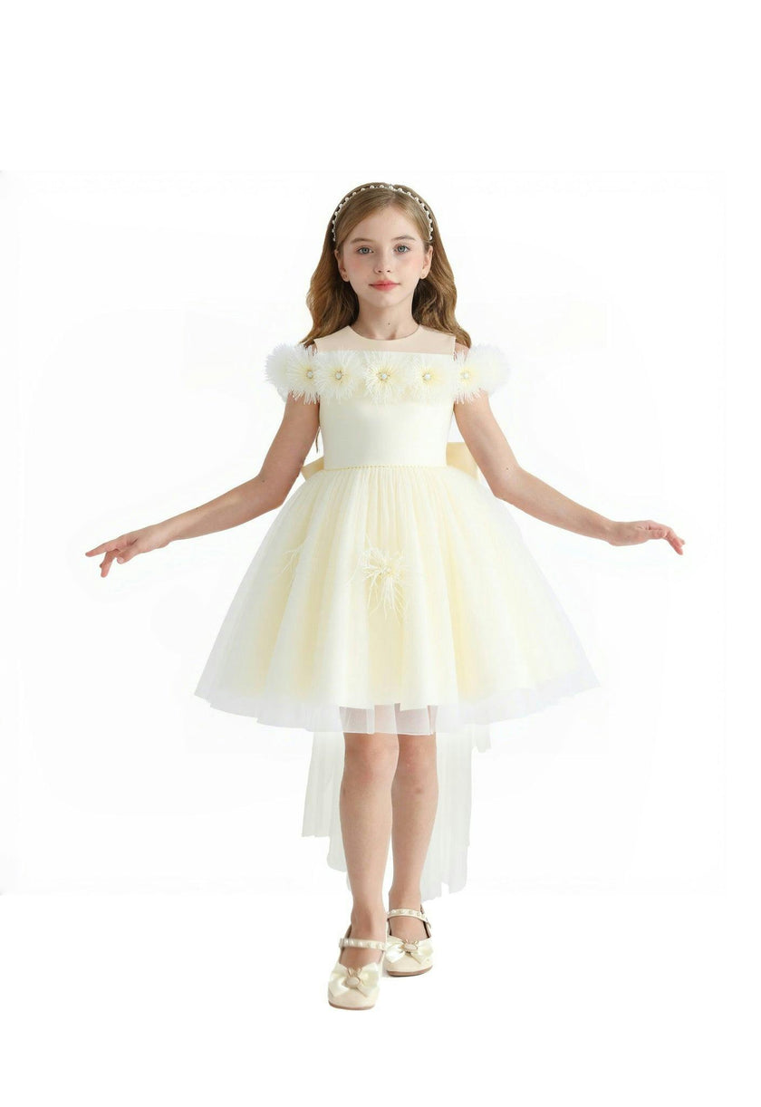 Ivory Floral Tulle Gown