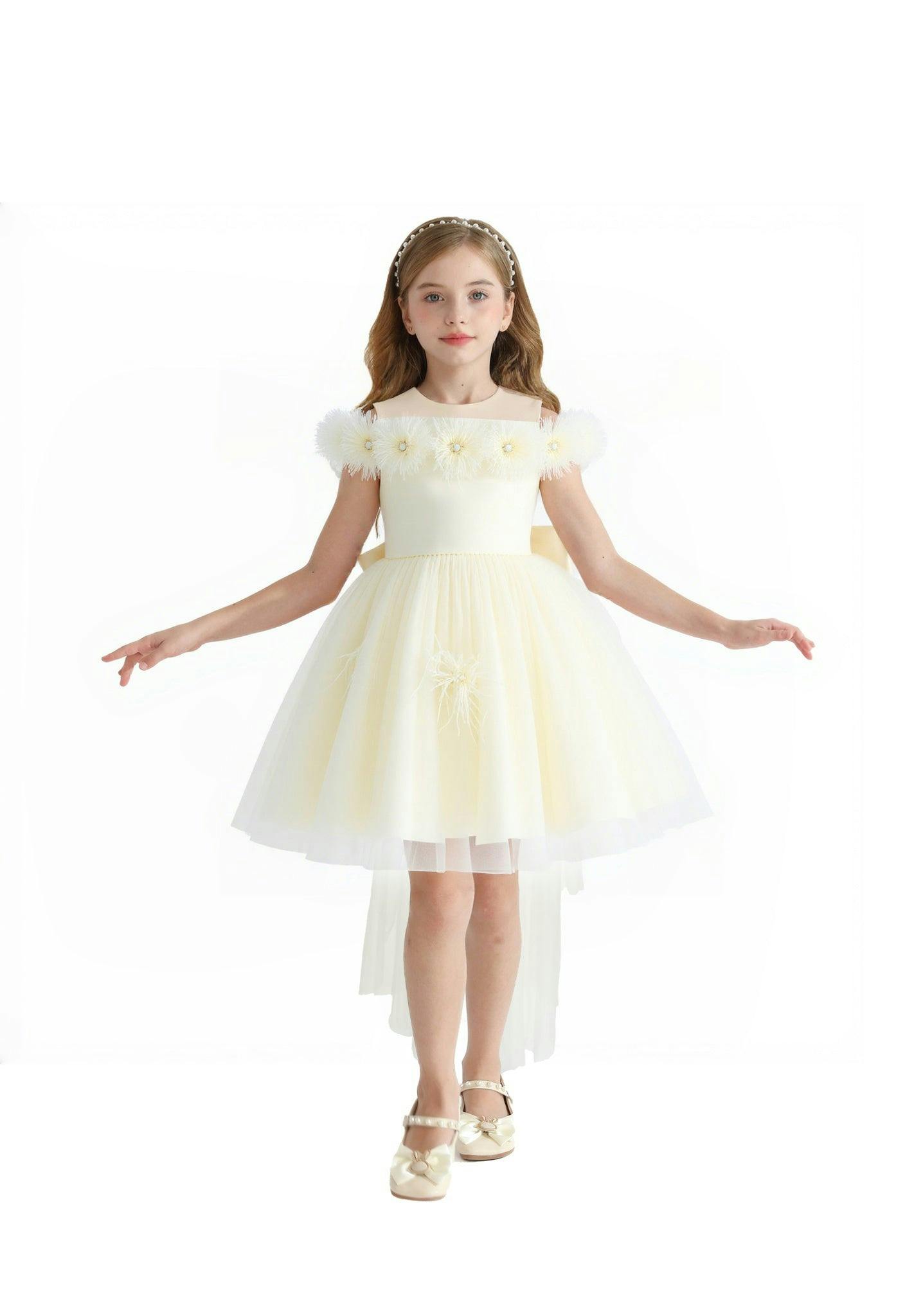 Ivory Floral Tulle Gown