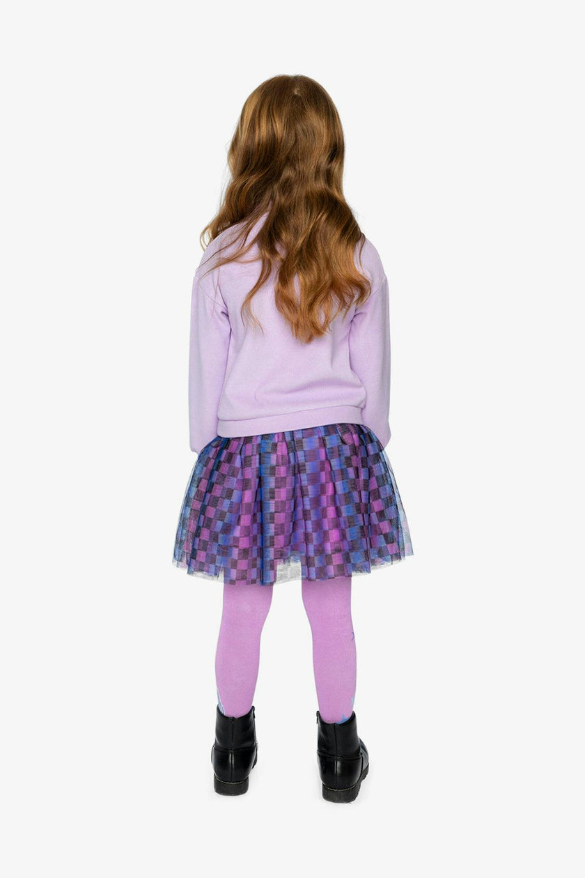 Bi-Material Dress Violet
