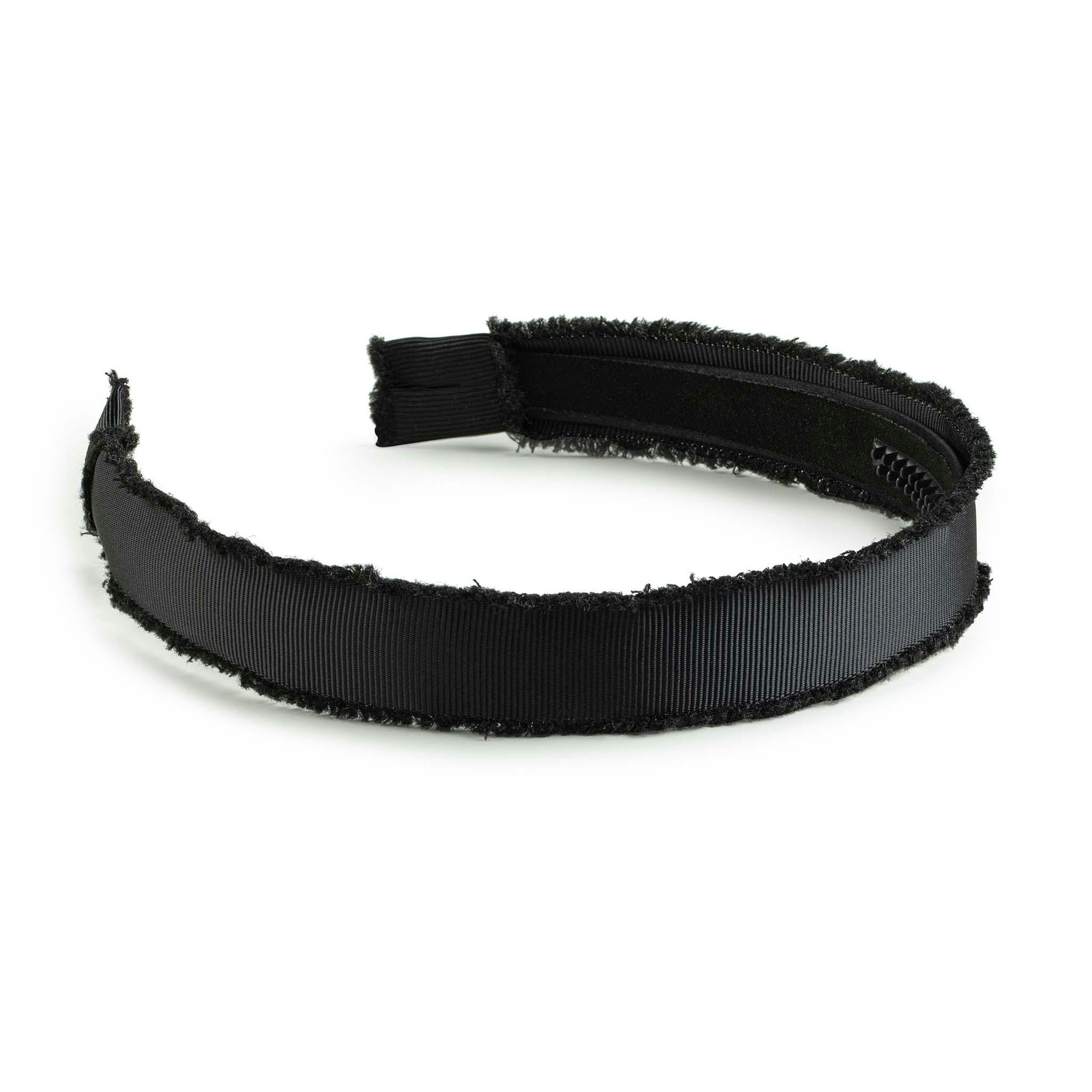 Halo Luxe Dahlia Deconstructed Grosgrain Ribbon Headband - Black