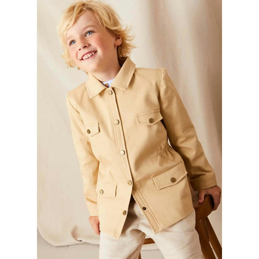 Plain Pocket Detail Trousers in White (4-10yrs)