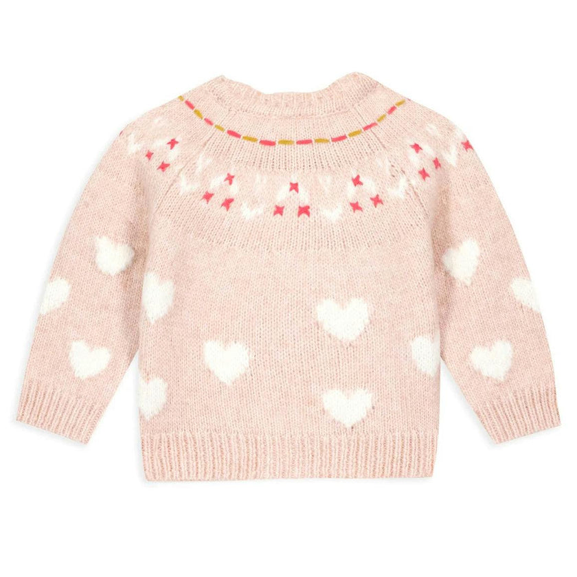 BONTON Pastel Baby Cardigan - Rose Baby