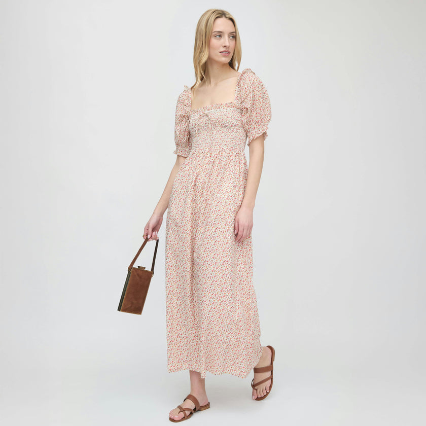 The Scarlett Nap Dress - Ivory Geo Ditsy