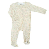 Footie Zippered One Piece in Bloom By The Pond
