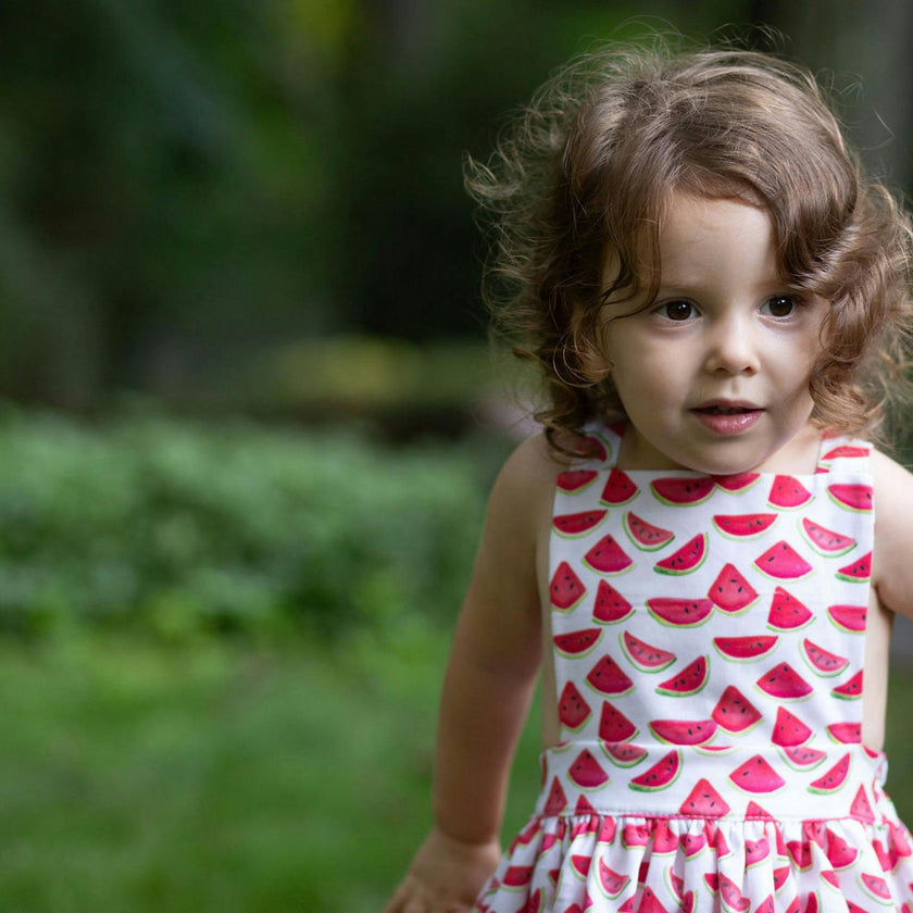 Pinafore Dress in Watermelons