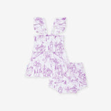 Babette Smocked Babydoll Bummie Set