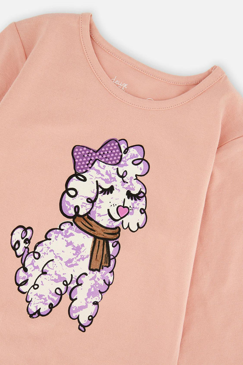 Long Sleeve Organic Cotton T-Shirt Pink