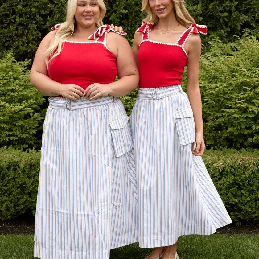 Lizzy Skirt in Heritage Stripe
