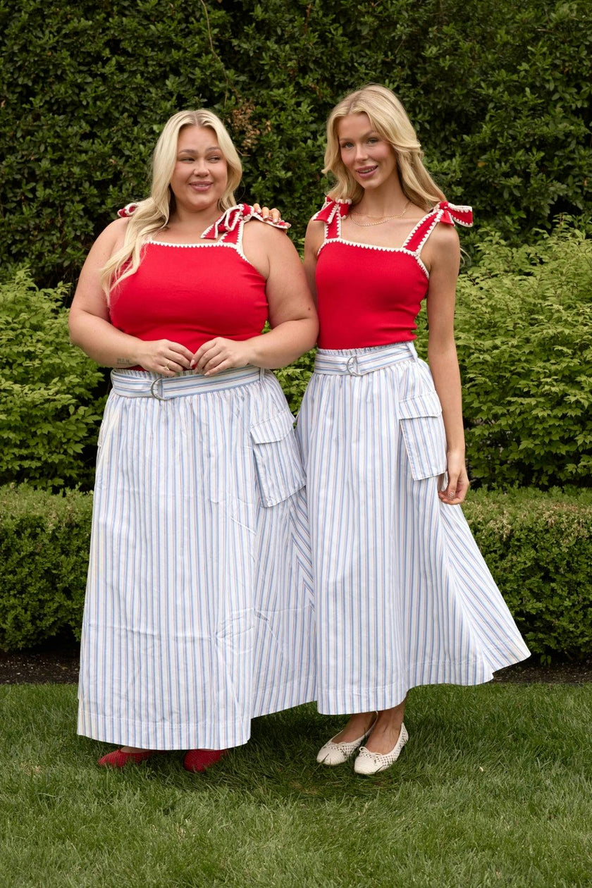 Lizzy Skirt in Heritage Stripe