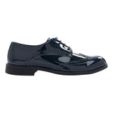 Navy Patent Brogue Dress Shoes