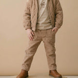 Organic Twill Joggers Pants - Taupe