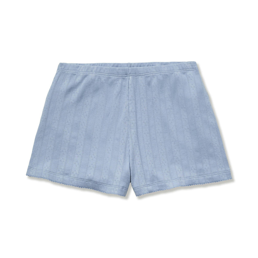 Women's Pointelle Shorts in Periwinkle