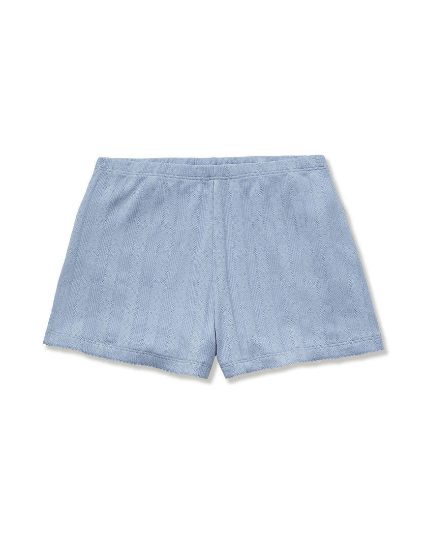 Women's Pointelle Shorts in Periwinkle
