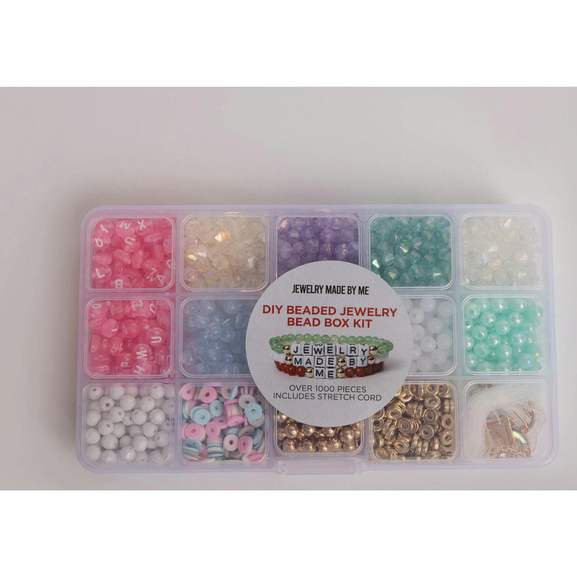 Pastel Pink Holiday Jewelry DIY Letter Bead Box