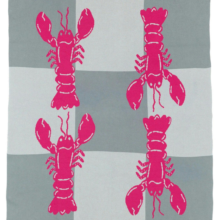 Lobster Tile Knit Blanket
