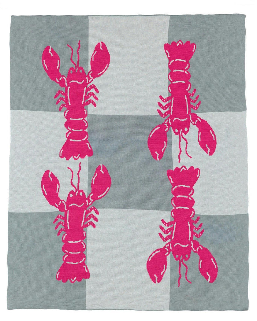 Lobster Tile Knit Blanket