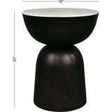 Atarah 20" Contemporary Natural Marble/Metal Handmade Hourglass End Table