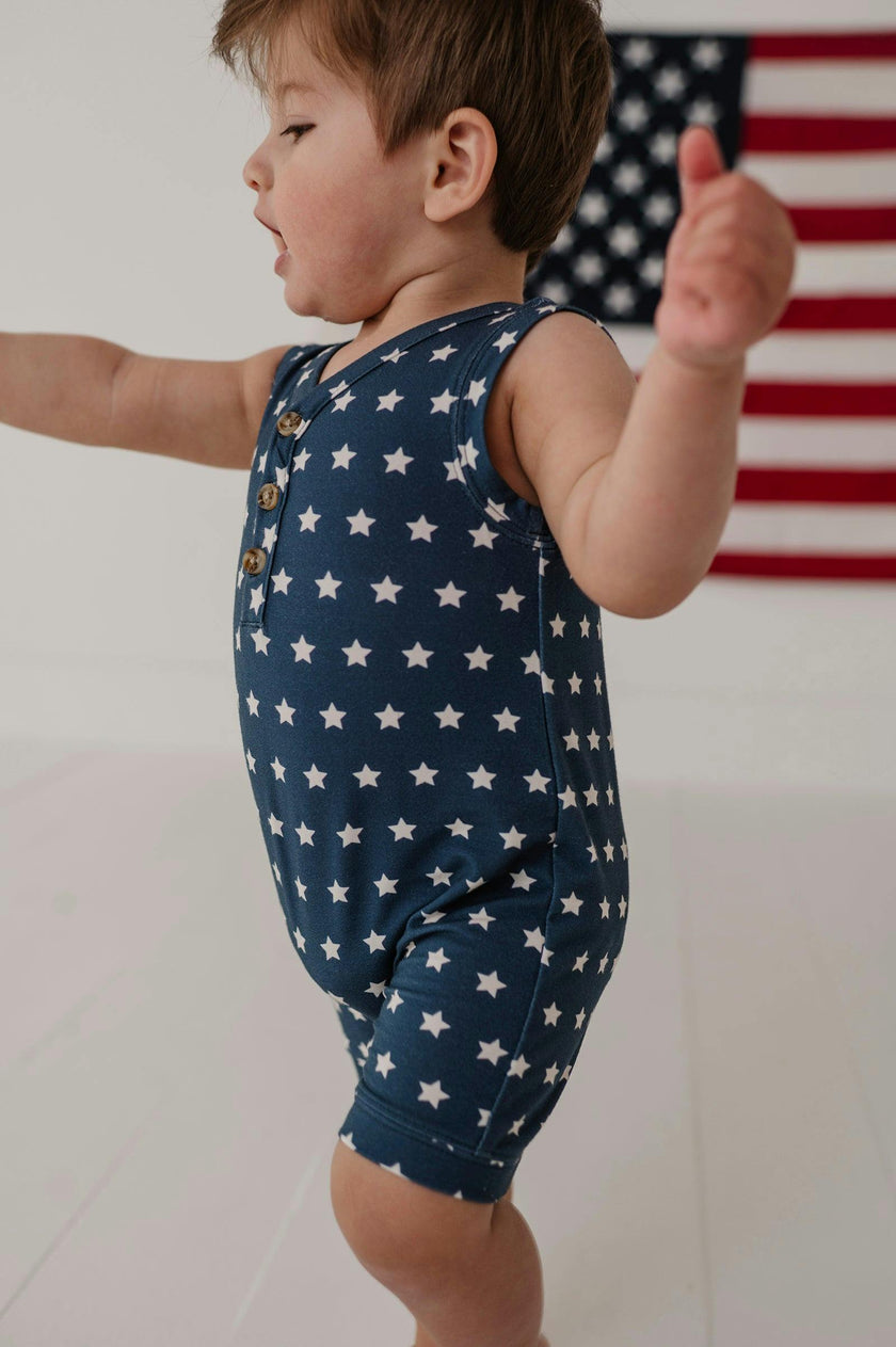 Boy's Sleeveless Romper