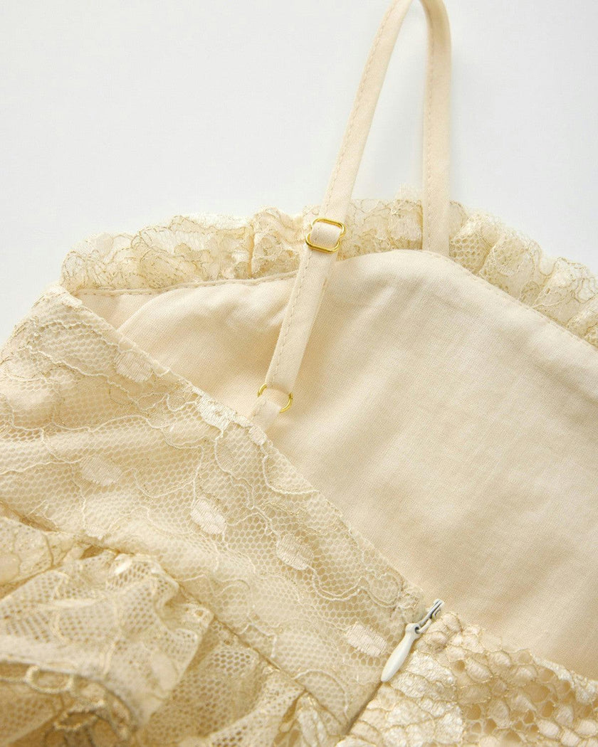 Tanya Lace Frill Maxi Dress (Baby)